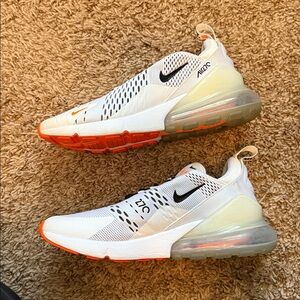 Nike Air Max 270 White with Orange Highlights
